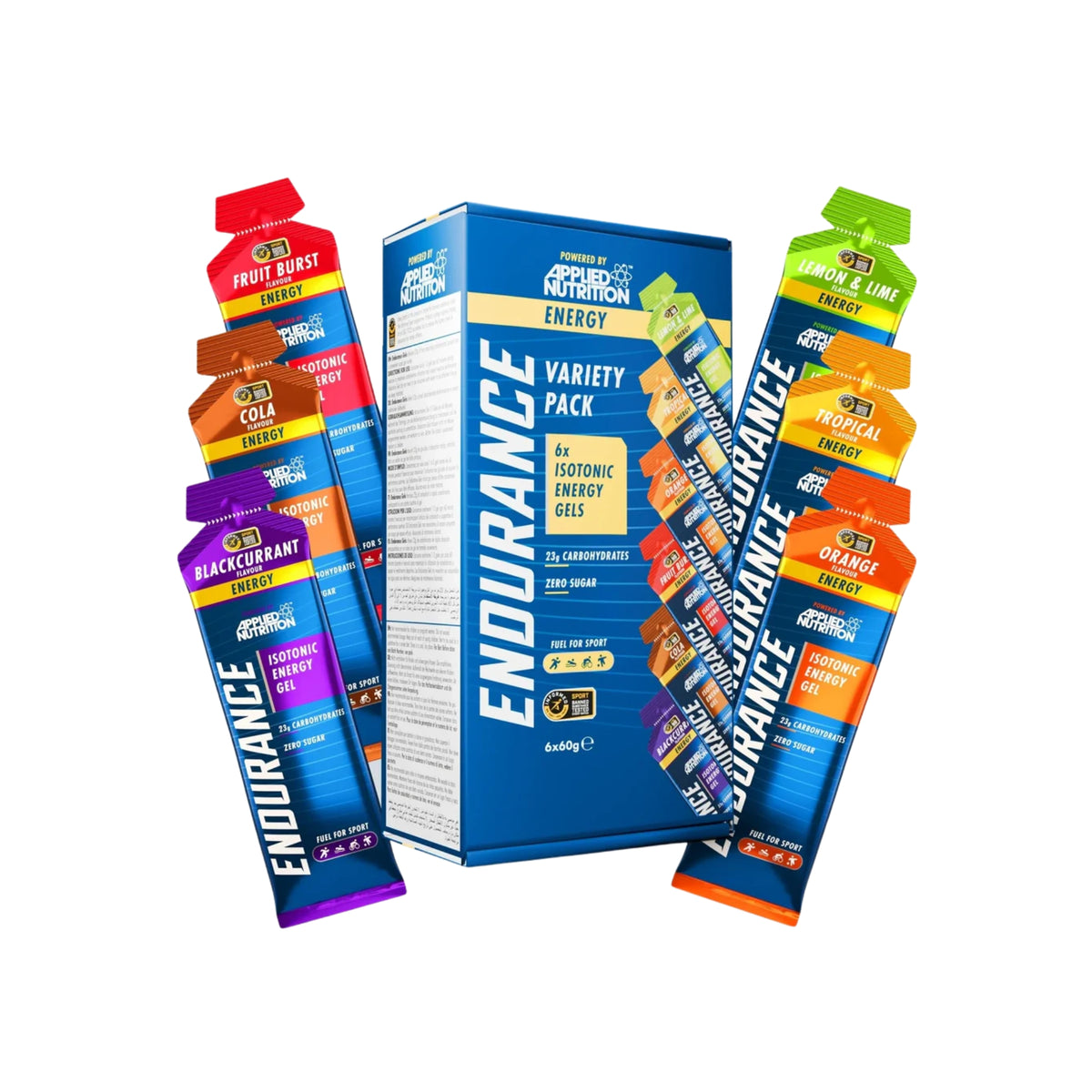 Endurance Energy Gel - Applied Nutrition - Caixa Sabores Variados 6x60ml - Hidratação