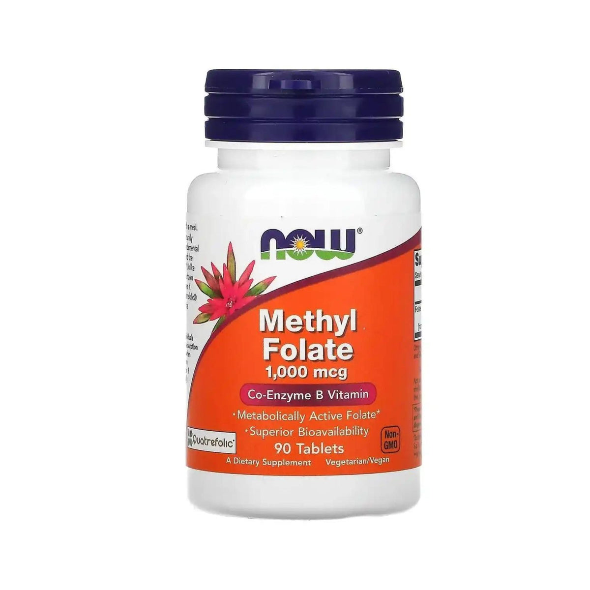 Metil Folato 1000mcg - NOW Foods – 90 Comprimidos - Saúde e Bem Estar