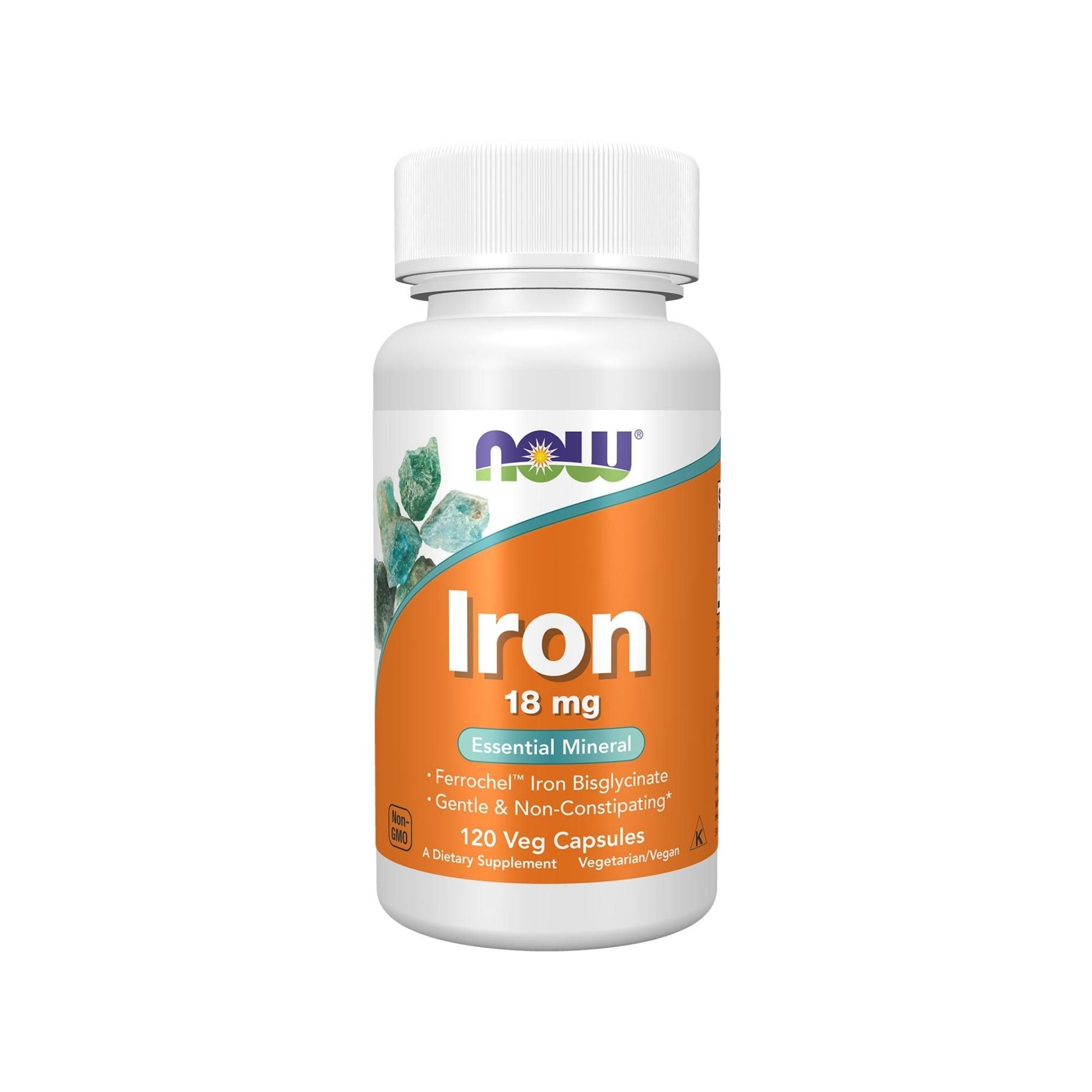 Ferro 18mg - NOW Foods - 120 Cápsulas - Minerais
