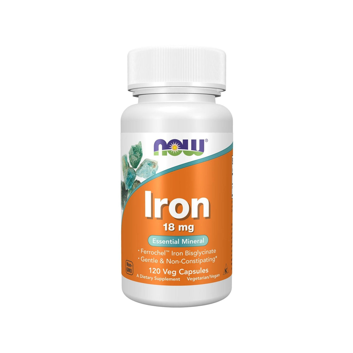 Ferro 18mg - NOW Foods - 120 Cápsulas - Minerais
