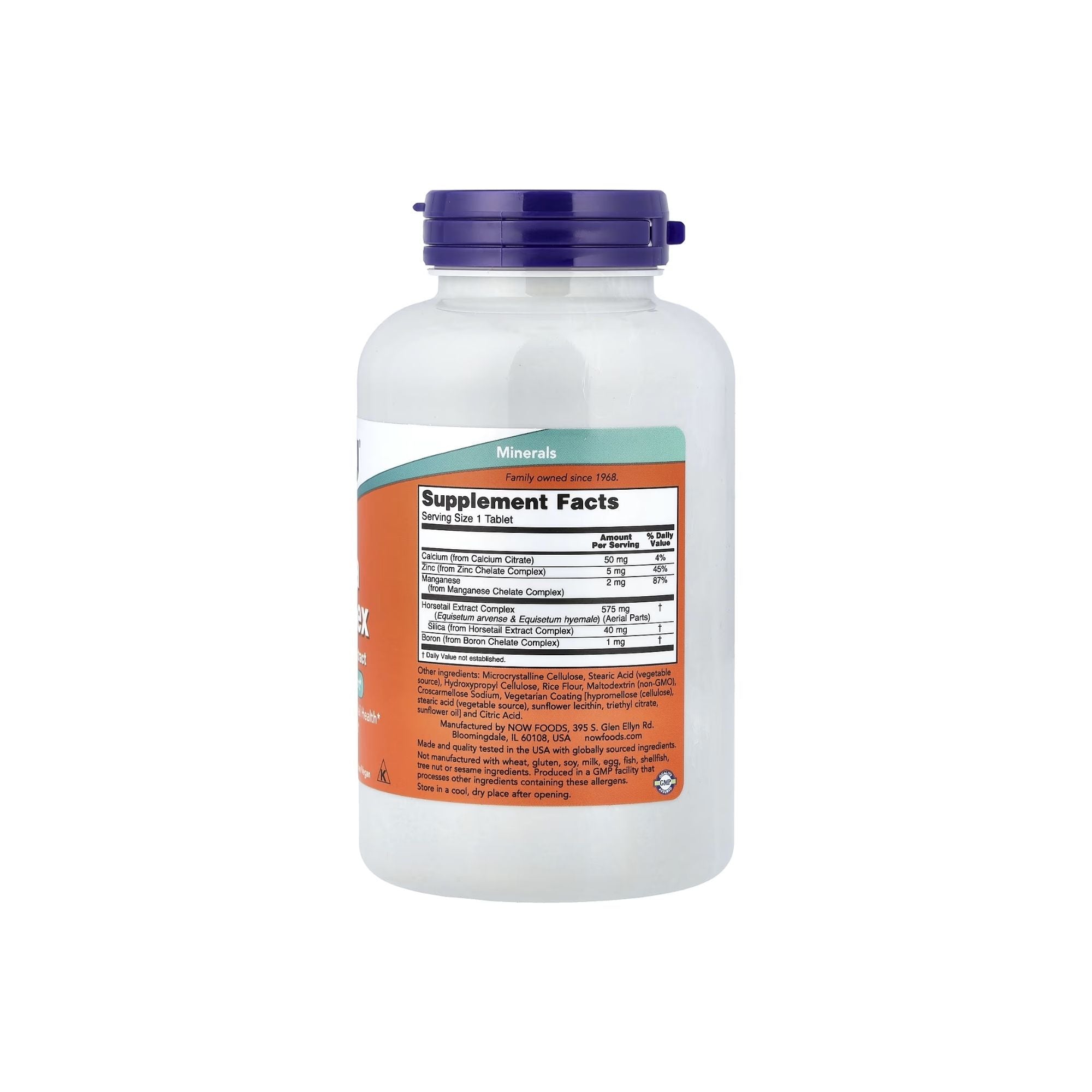 Silica Complex Com Extrato de Cavalinha - NOW Foods – 180 Comprimidos - Colágeno