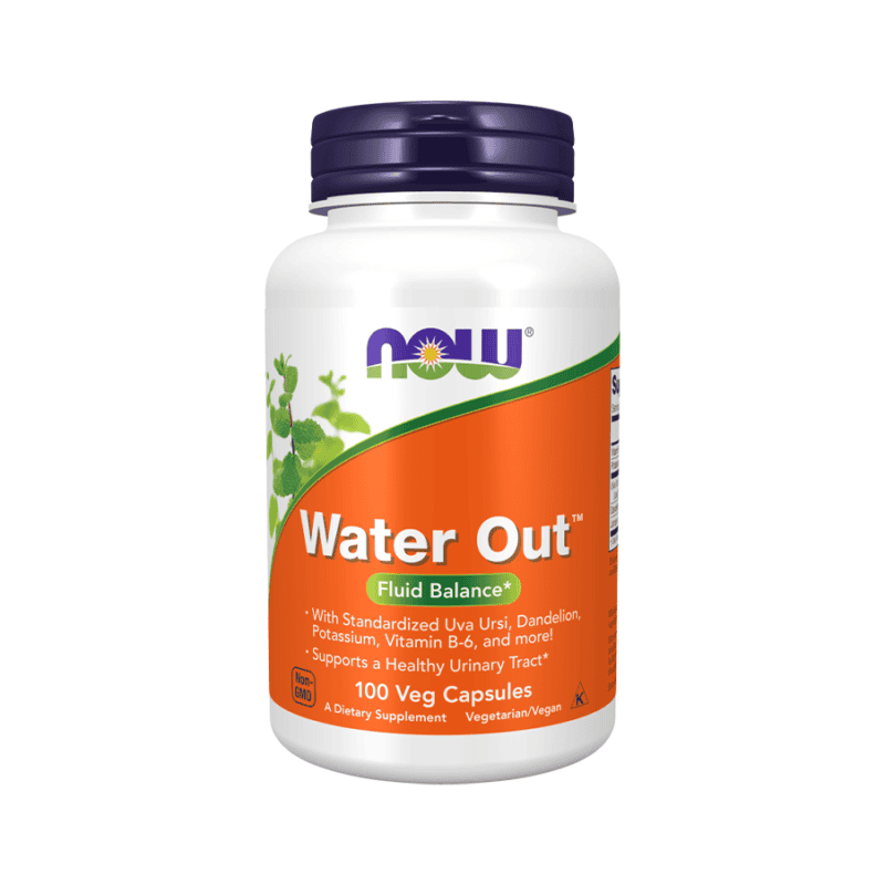 Water Out – NOW Foods – 100 Cápsulas - Diurético